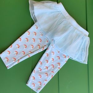 tutu rainbow leggings in light sky blue size 6 months